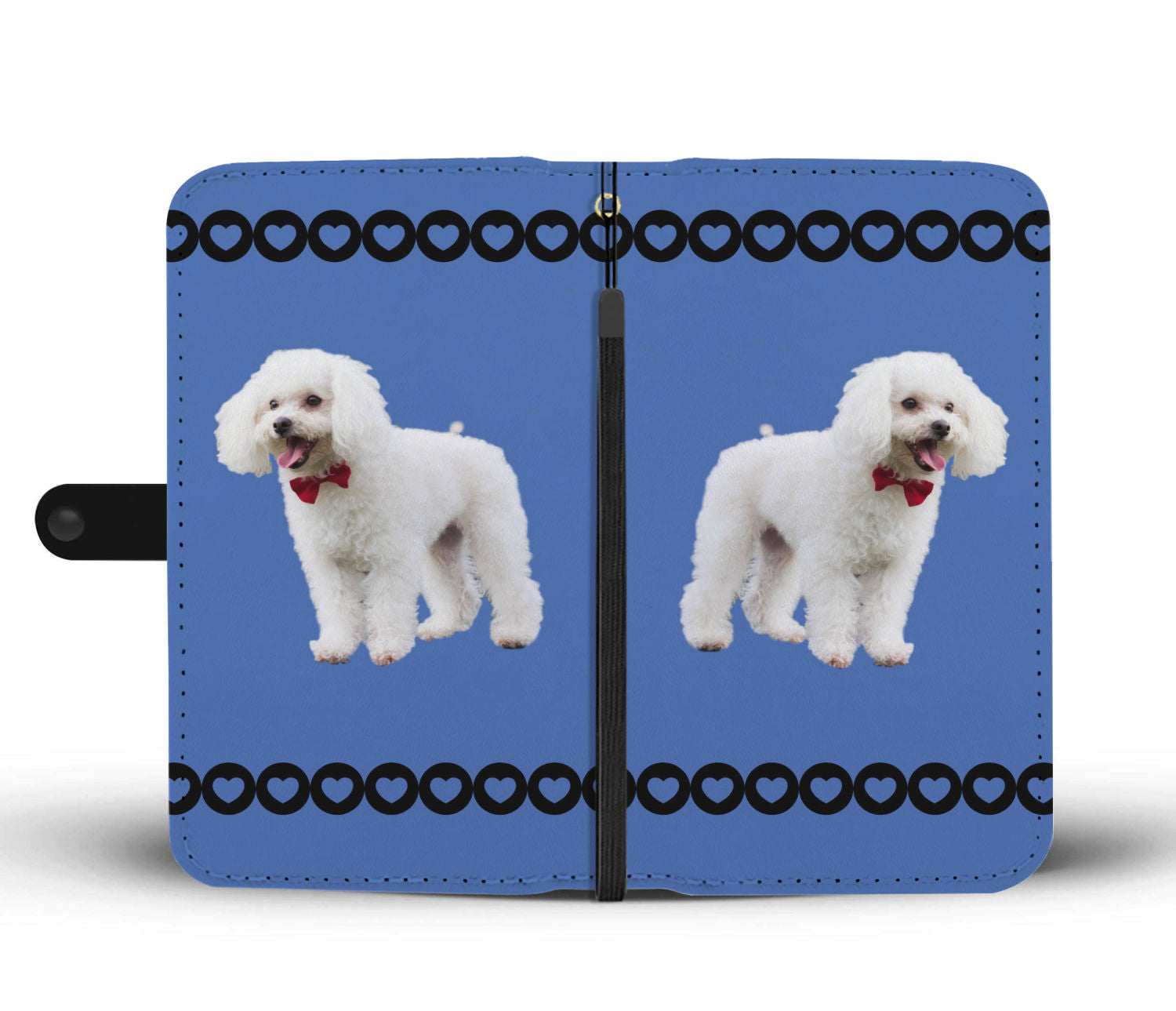 Toy Poodle Phone Case Wallet - White