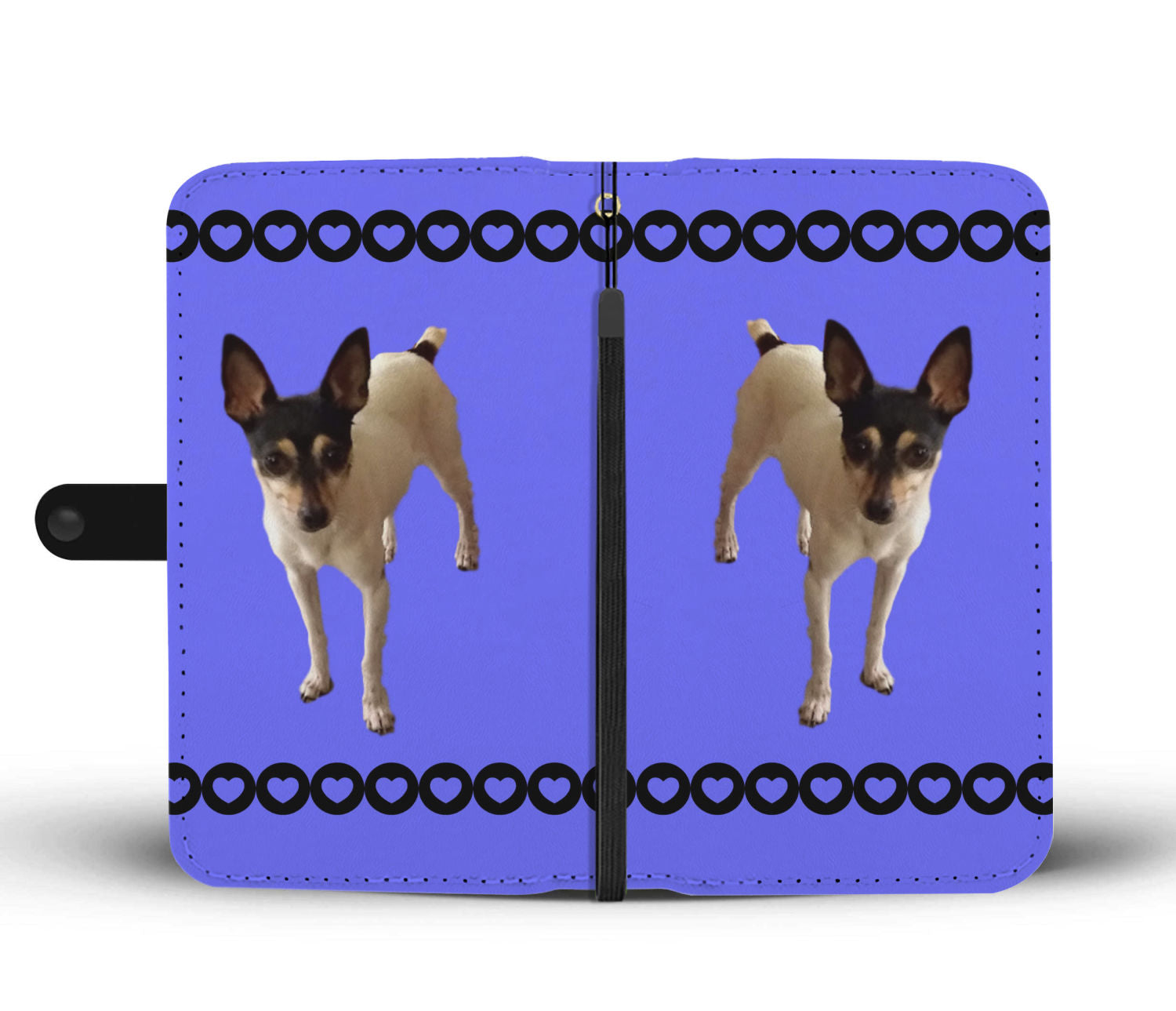 Toy Fox Terrier Phone Case Wallet - Abby
