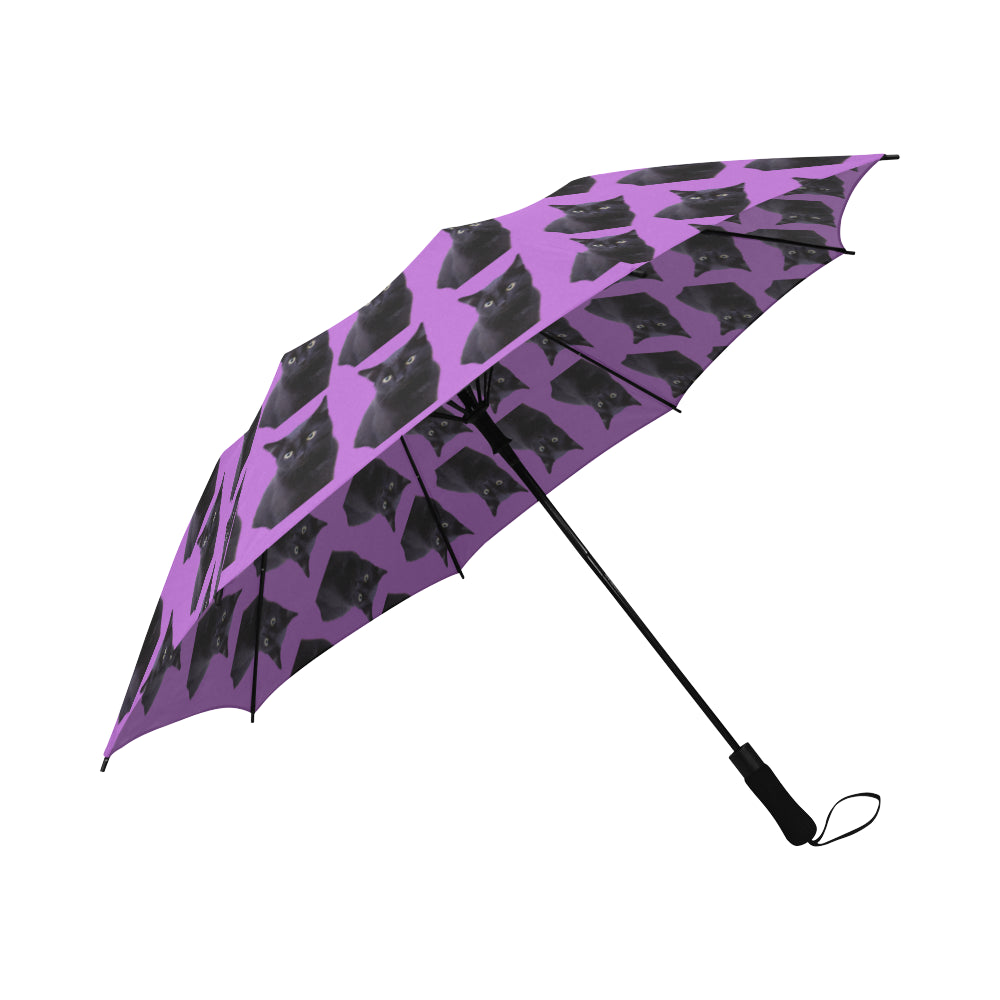 Black Cat Umbrella - Semi-Automatic