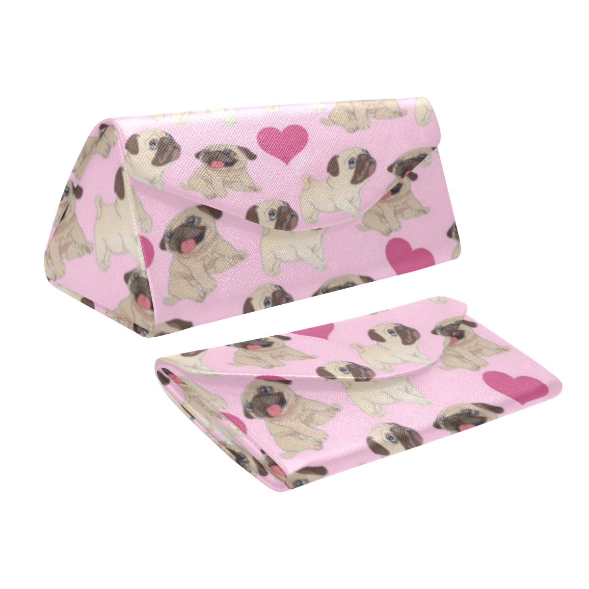 Pug Glasses/Sunglasses Case - Hearts