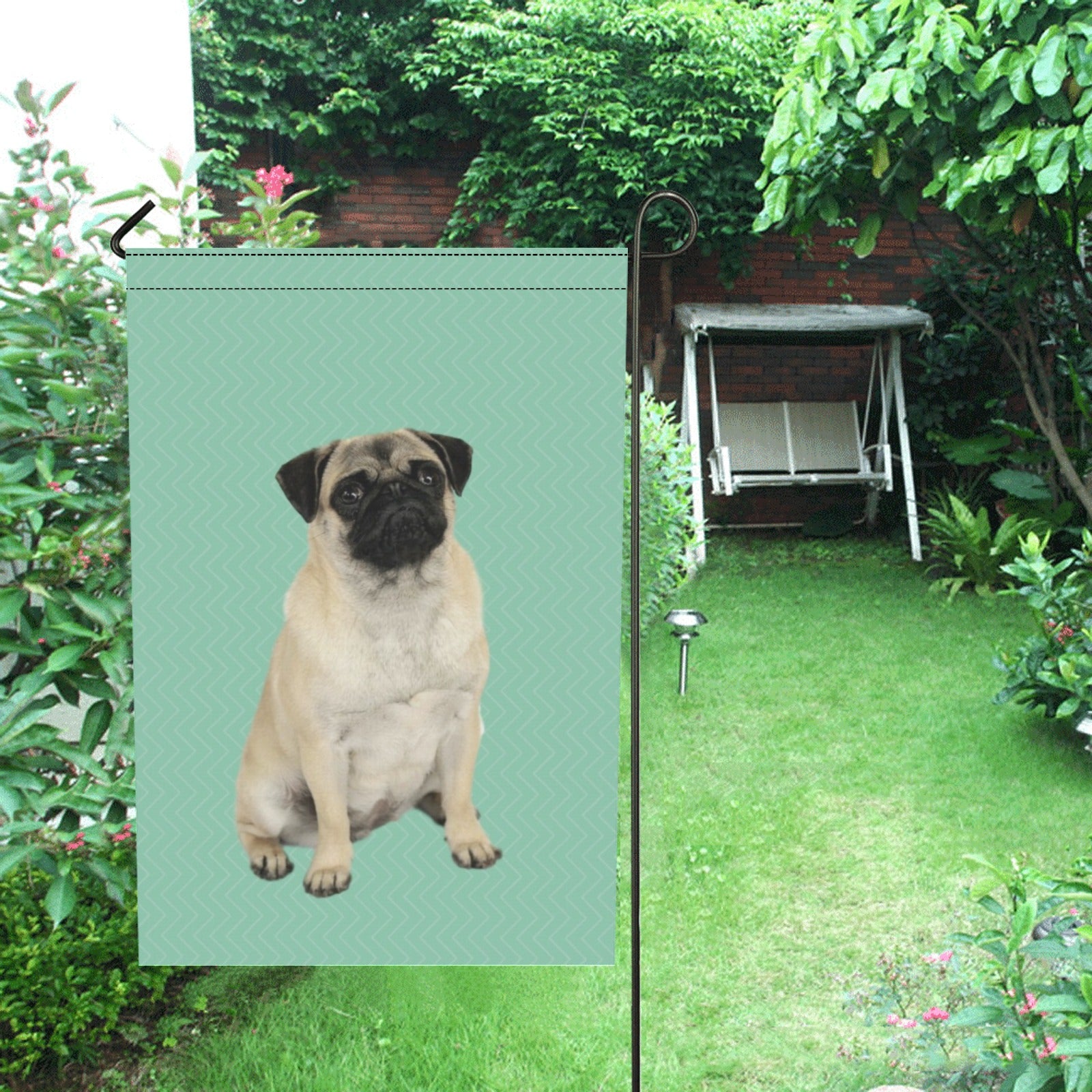 Pug Garden Flag