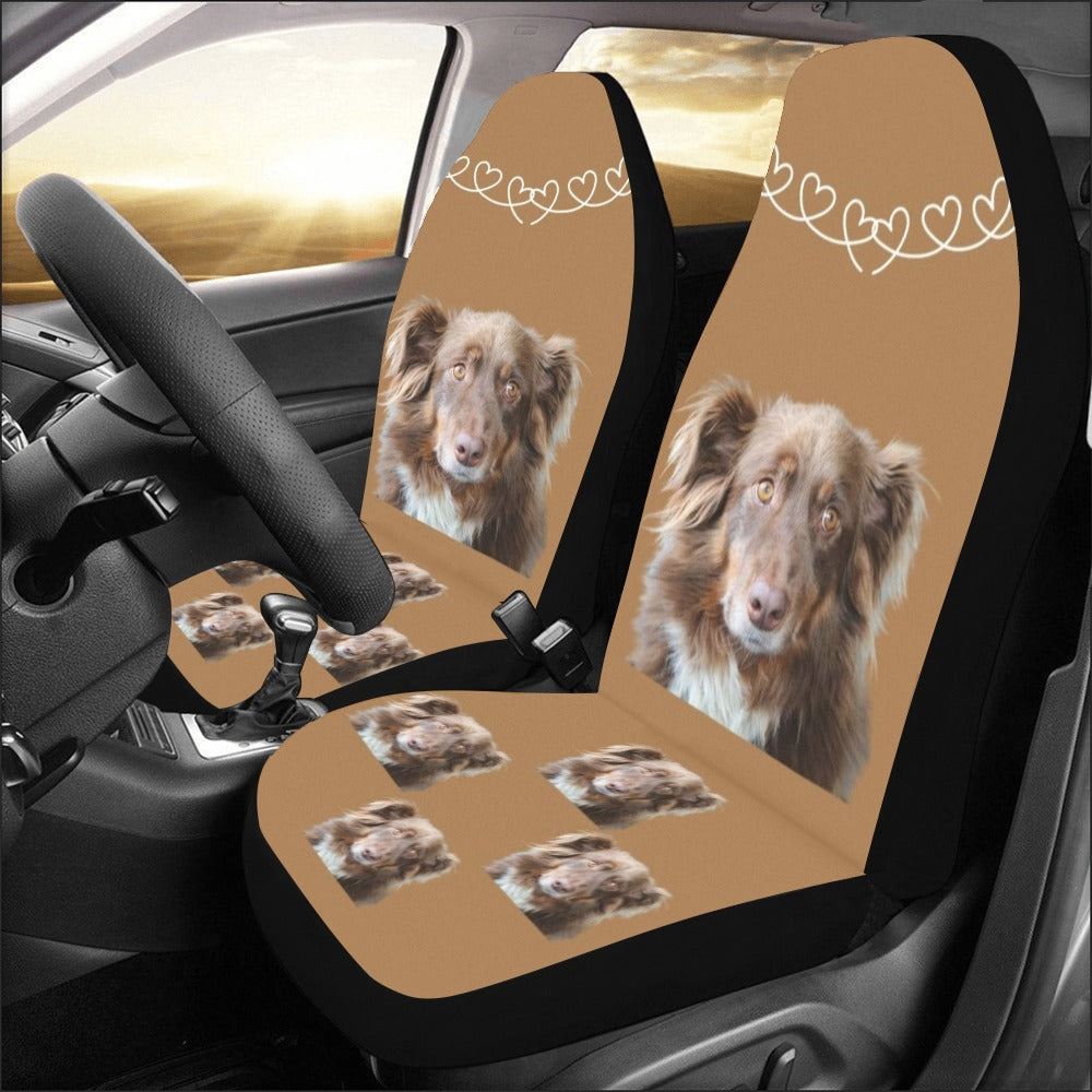 Australian Shepherd Car Seat Covers (Set Of 2) - Red Merle