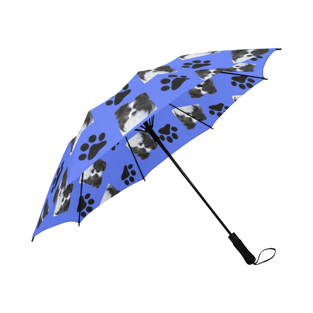 Papillon & Paws Umbrella - Black & White Papillon