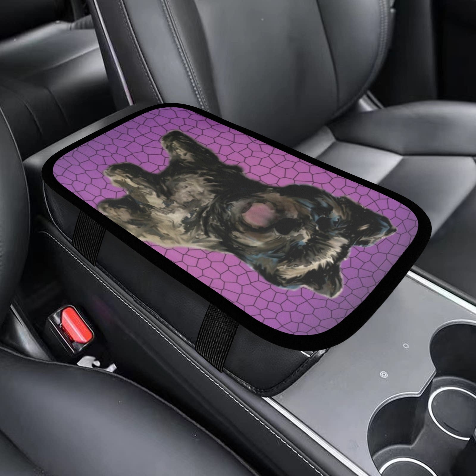 Cairn Terrier Car Console Cover - Black