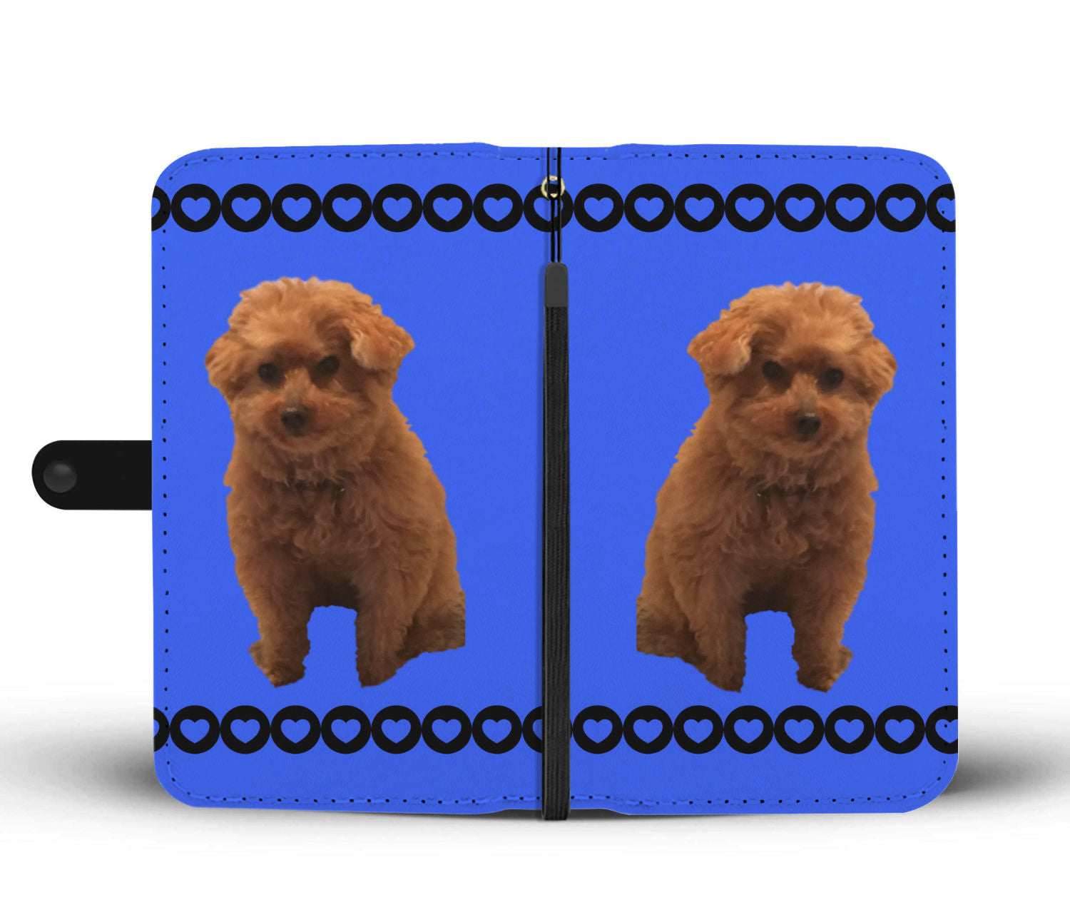 Red Toy Poodle Phone Case Wallet