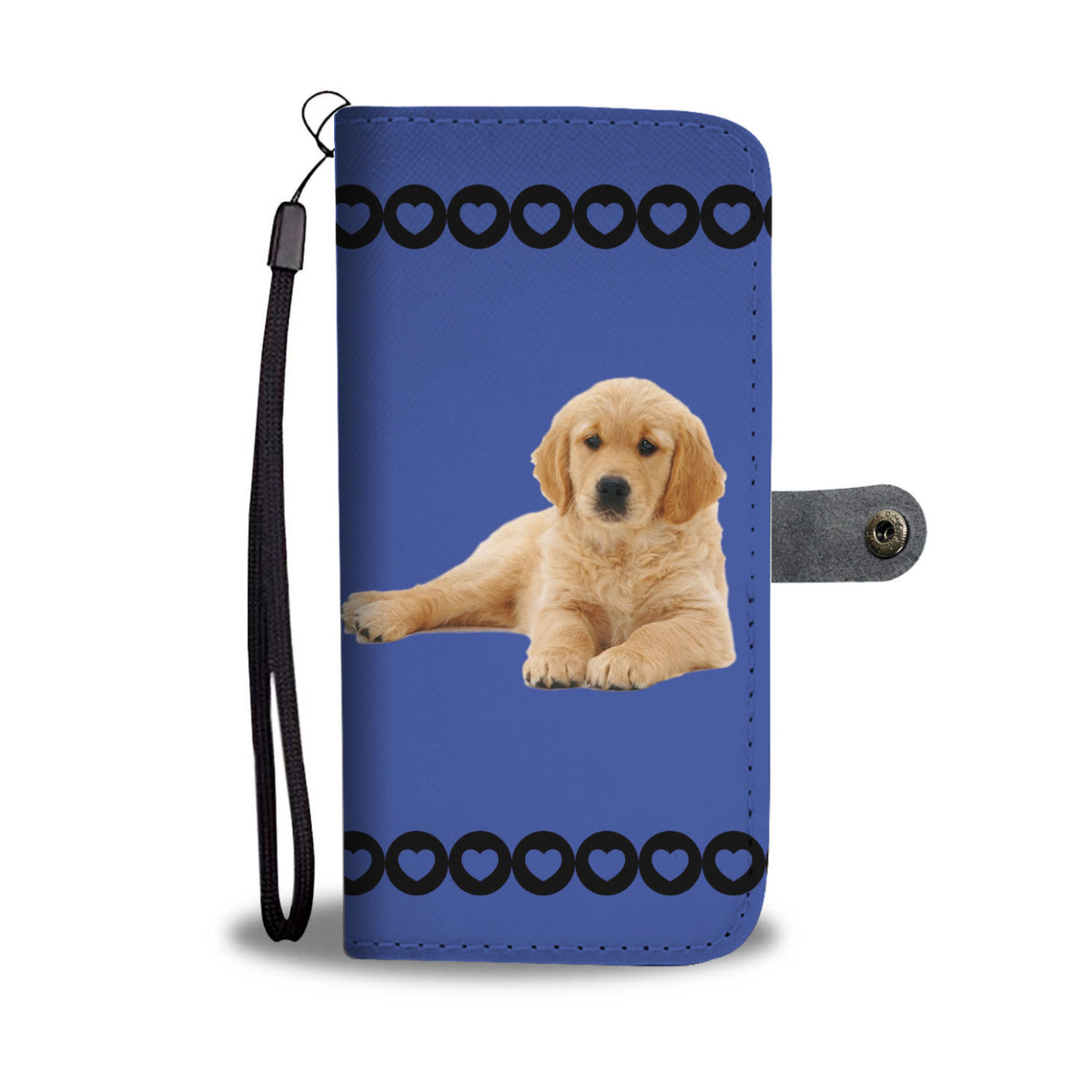 Golden Retriever Phone Case Wallet - Puppy