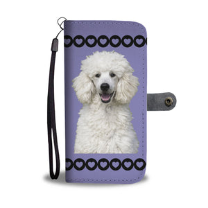 Poodle Phone Case Wallet - Standard White