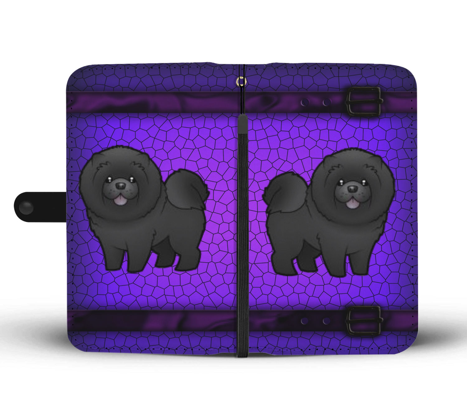 Chow Chow Phone Case Wallet - Black