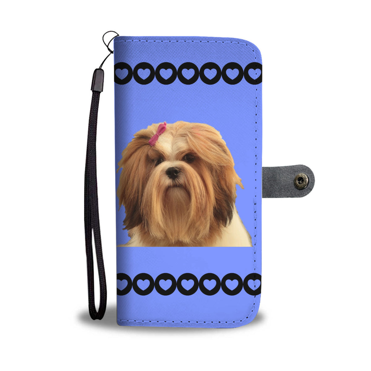 Lhasa Apso Phone Case Wallet - Blue