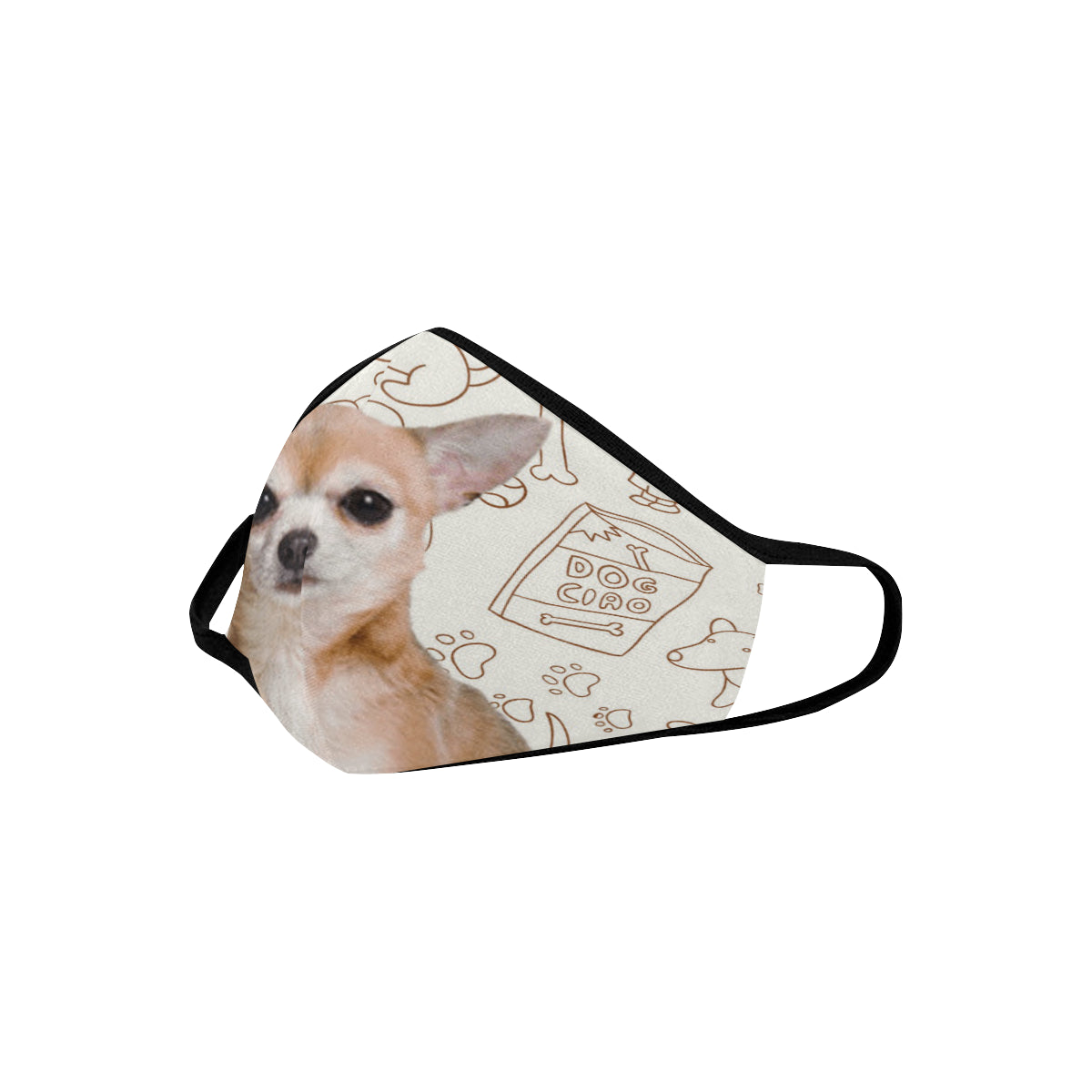 Chihuahua Cloth Face Cover - Tan