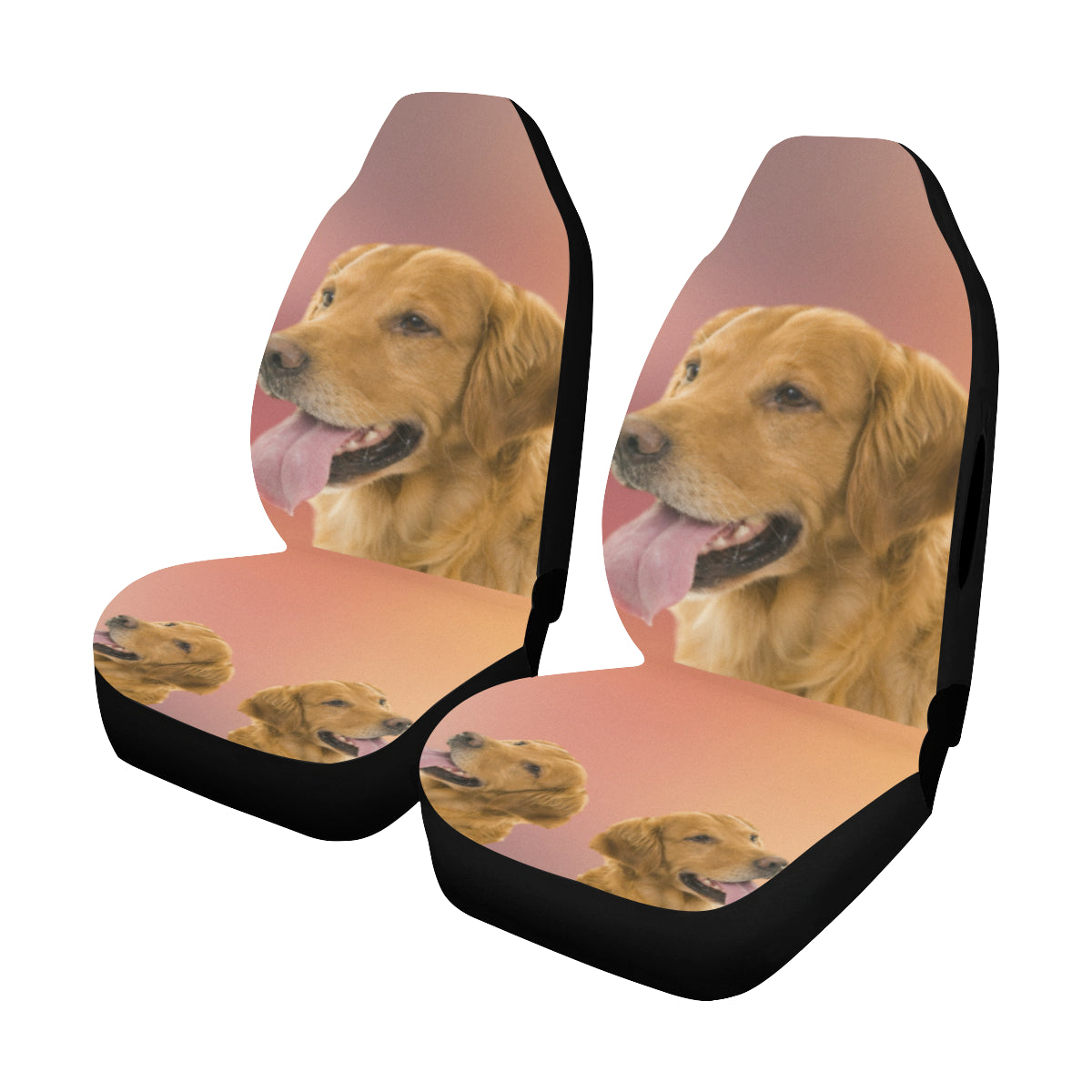 Golden Retriever Car Seat Covers (Set of 2) - Airbag Compatible