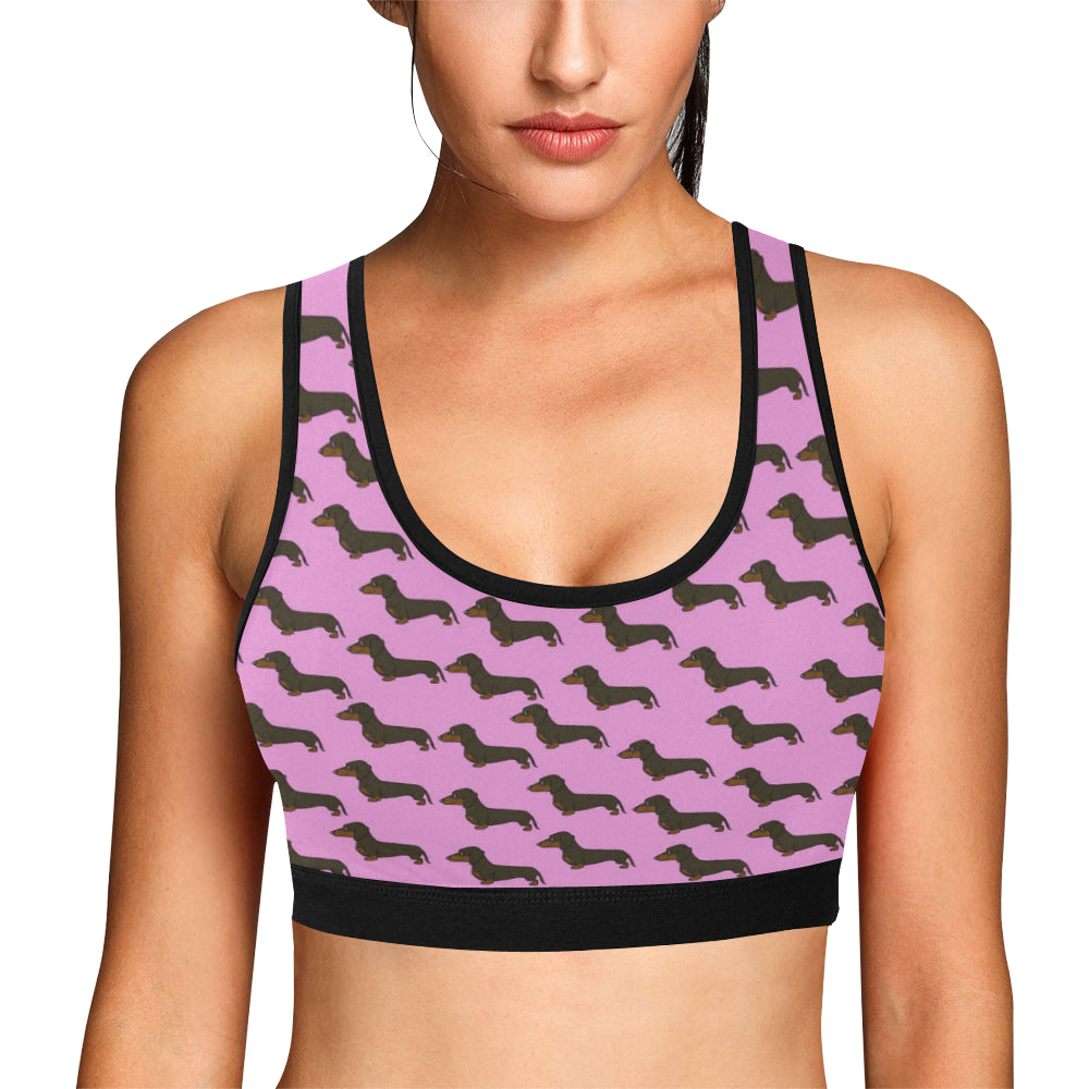 Dachshund Sports Bra - Pink