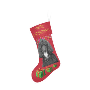 Black Standard Poodle Christmas Stocking