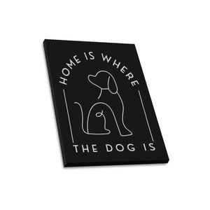Home Is Where The Dog Is Canvas Wall Art - 16"x20"