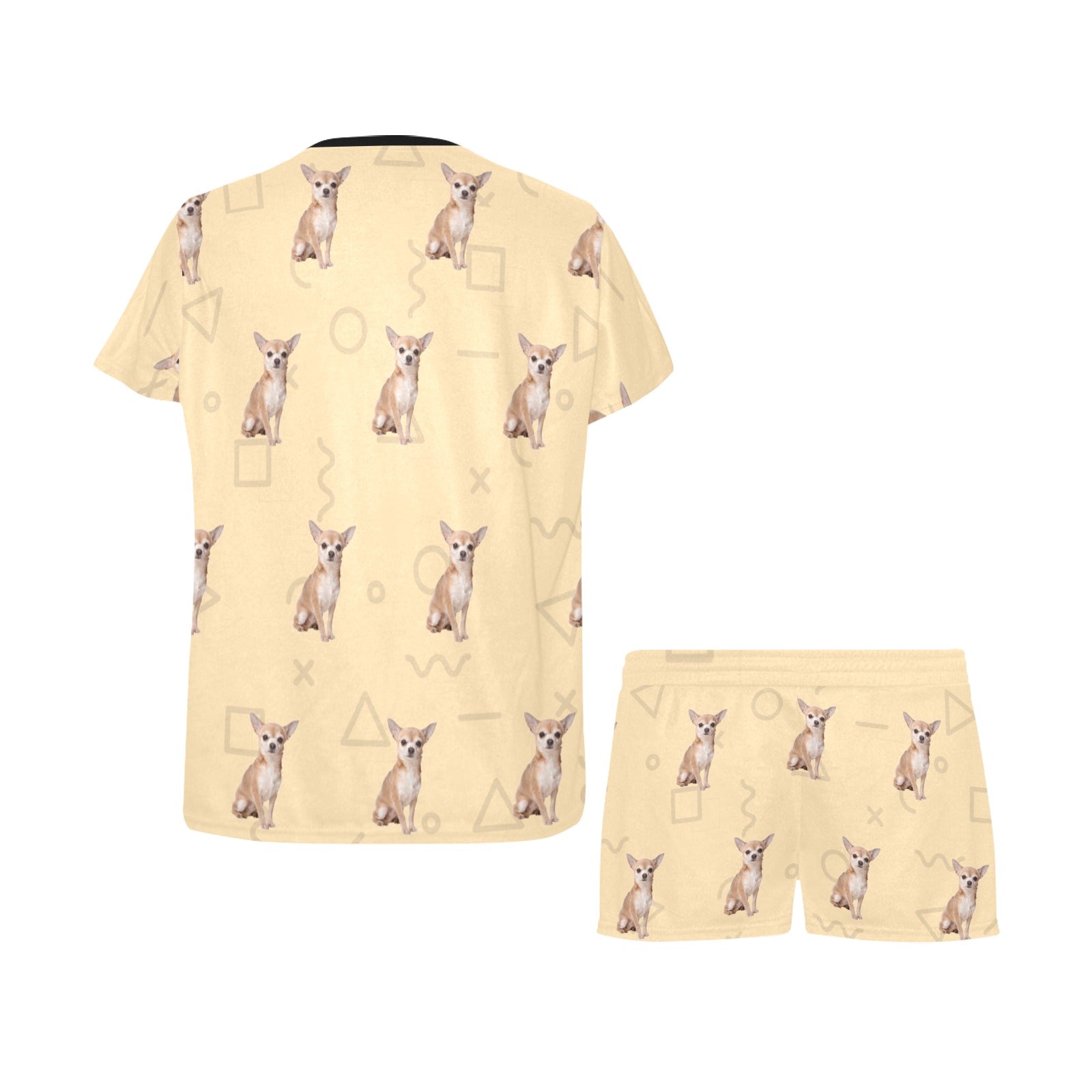 2 Piece Chihuahua PJ Set - Yellow