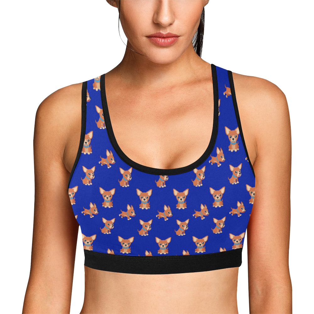 Chihuahua Sports Bra - Blue