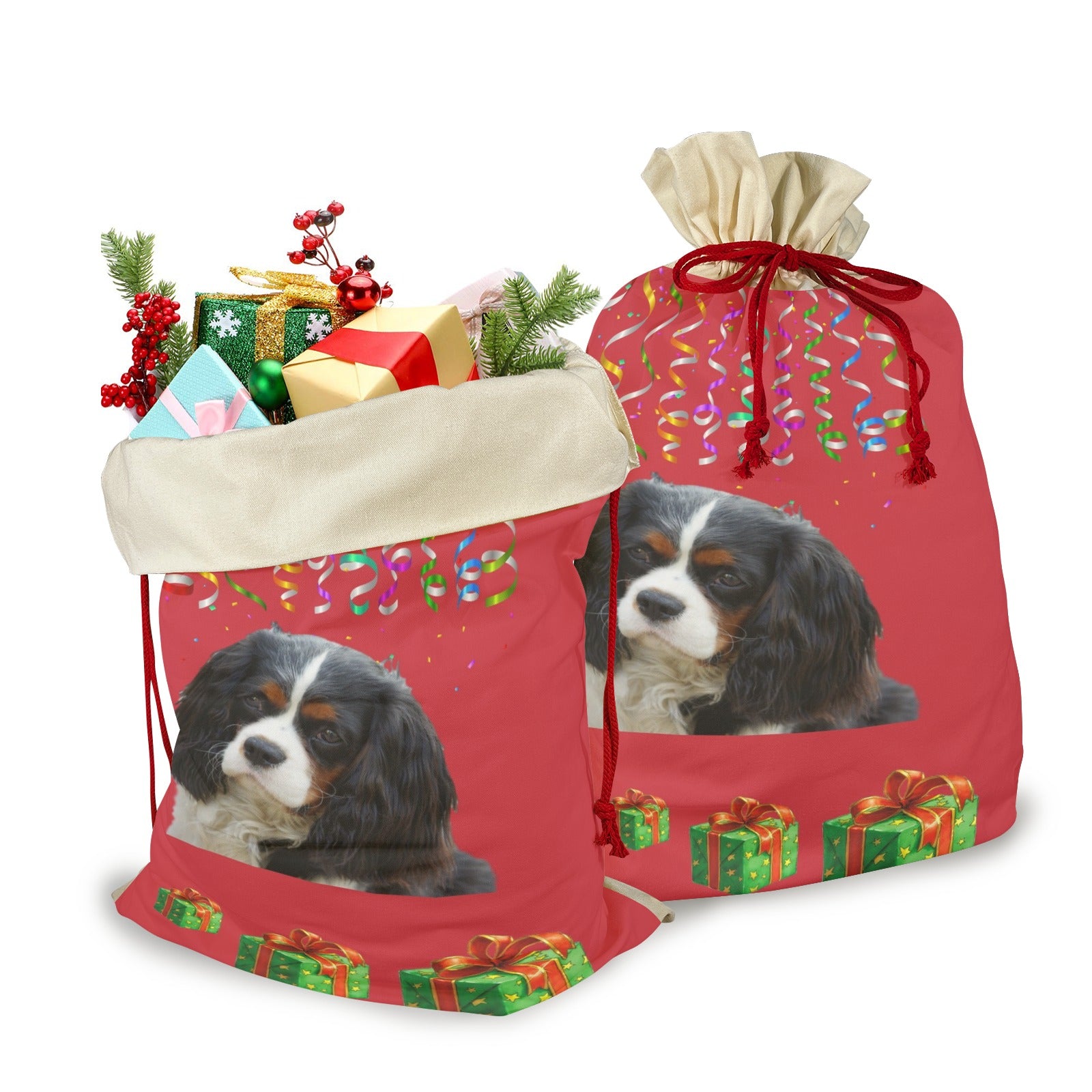 Tri Cavalier Holiday Drawstring Bag