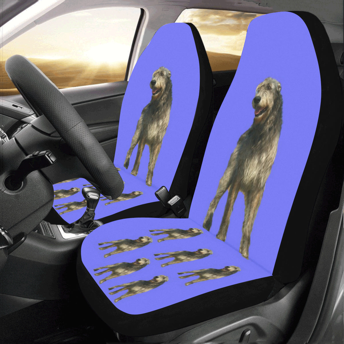 Irish Wolfhound Car Seat Covers (Set of 2)