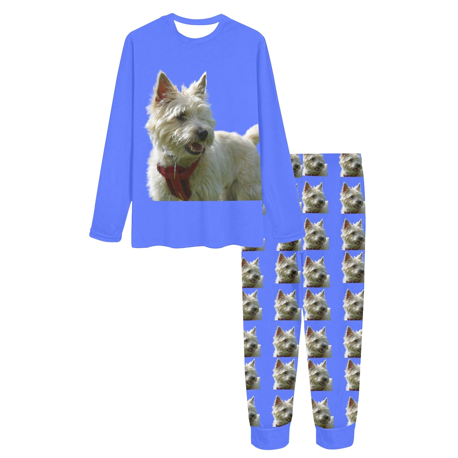 2 Piece Cairn Terrier Long Tee Pajama Set