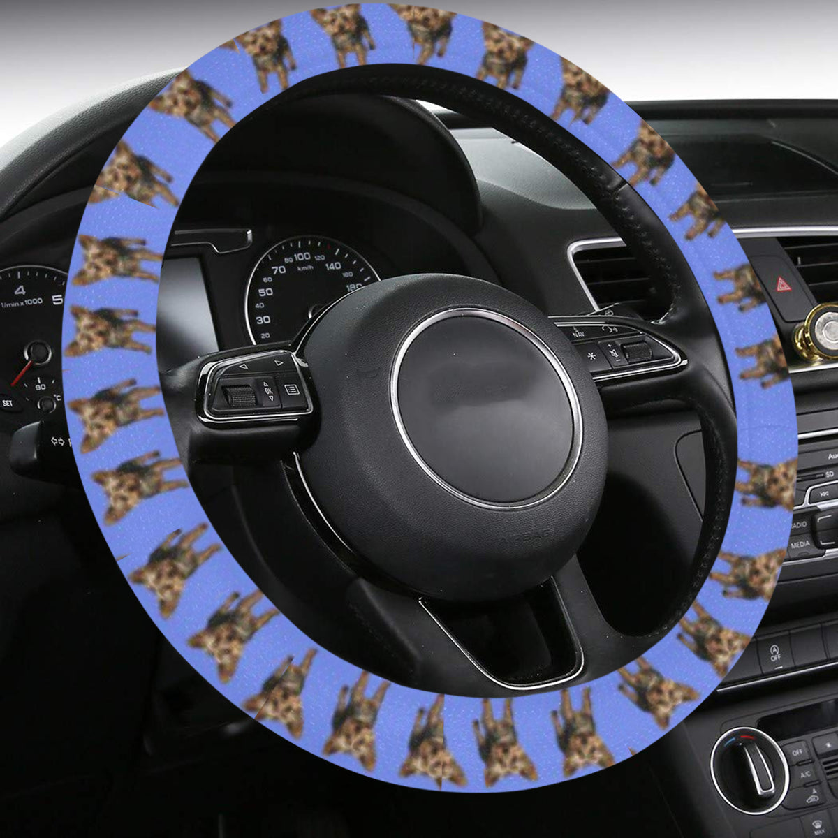 Yorkie Steering Wheel Cover