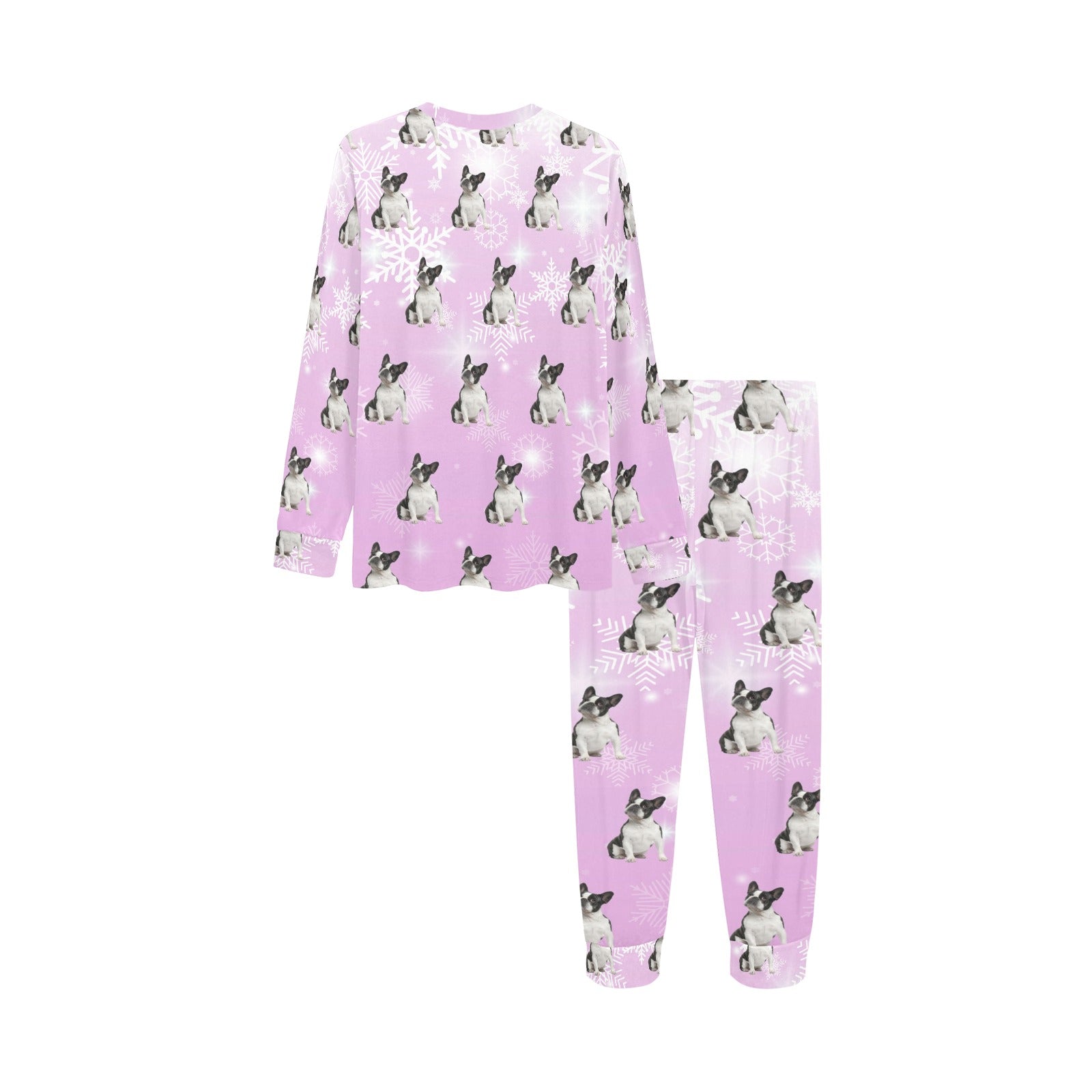 2 Piece French Bulldog Children's Pajama Set - Holiday