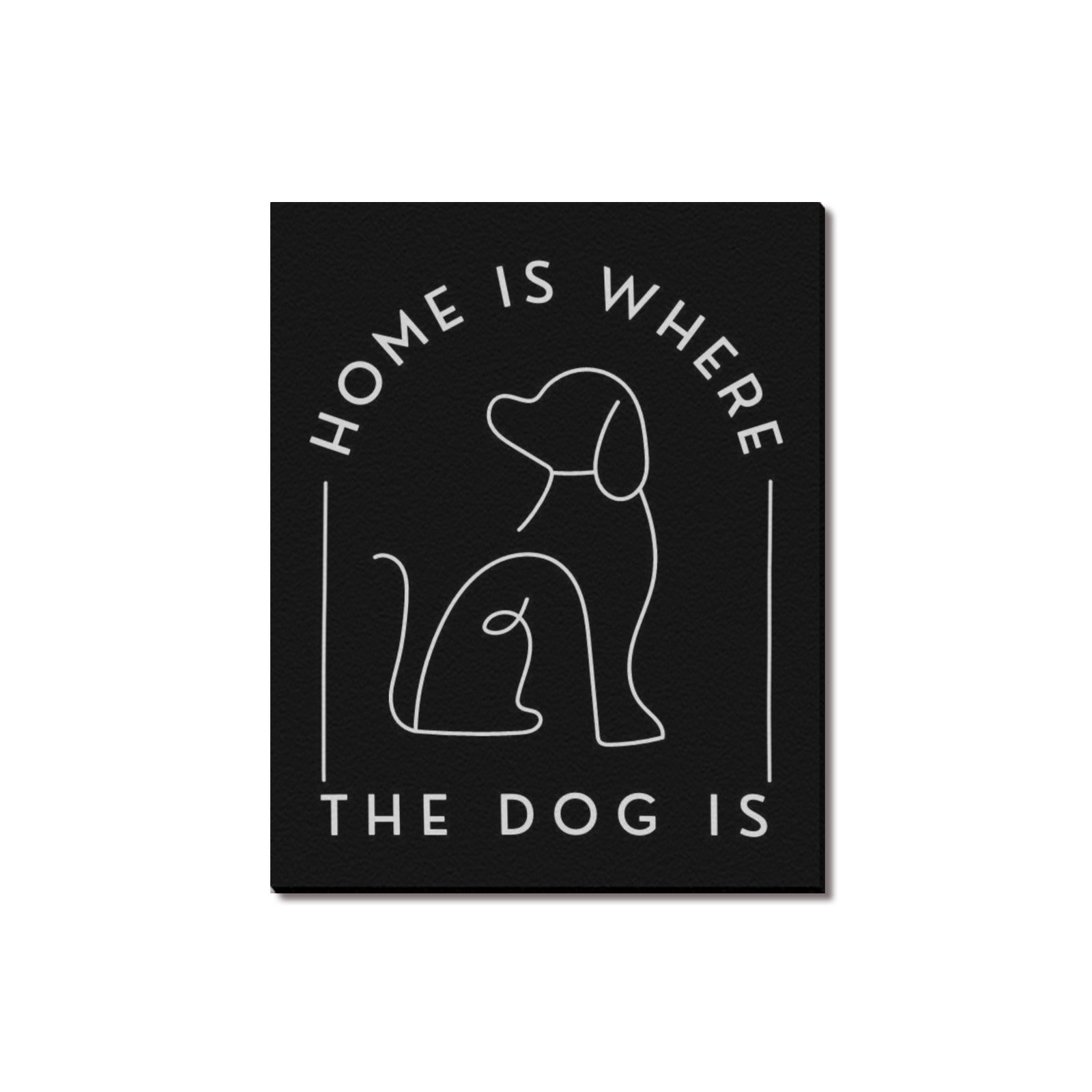 Home Is Where The Dog Is Canvas Wall Art - 16"x20"