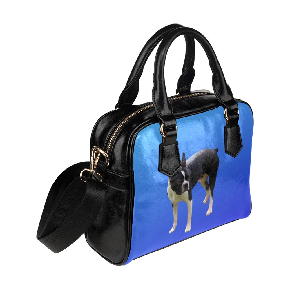 Boston Terrier Shoulder Bag - Blue