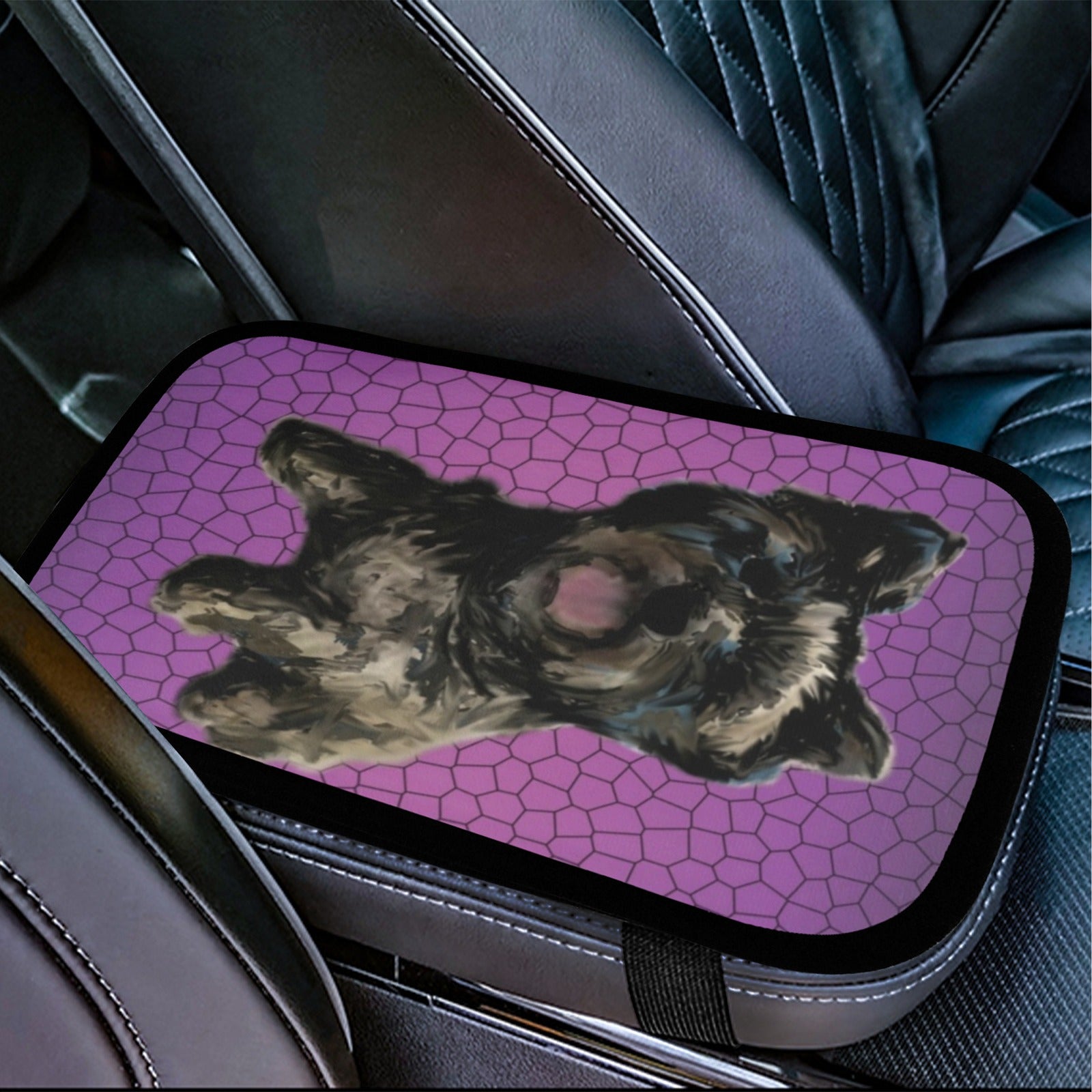 Cairn Terrier Car Console Cover - Black