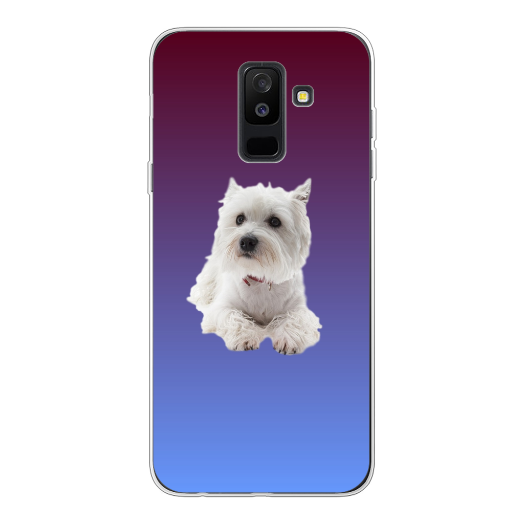 Westie Back Printed Transparent Soft Phone Case