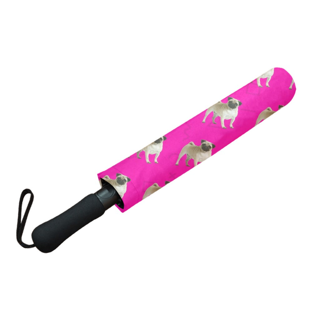 Pug Umbrella - Pink