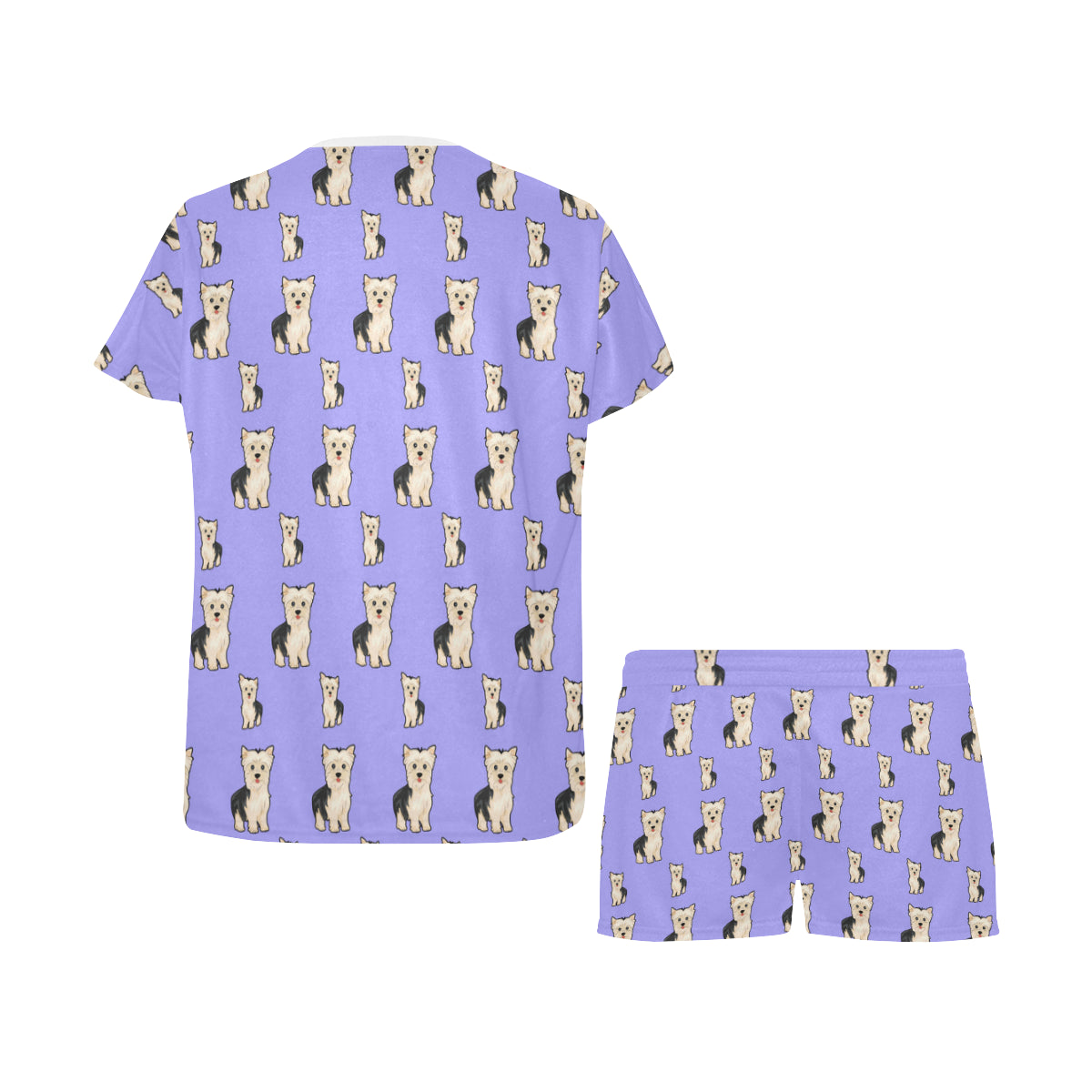 2 Piece Yorkie PJ Set - Purple