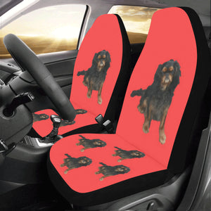 King Charles Spaniel Car Seat Covers (Set of 2) - red