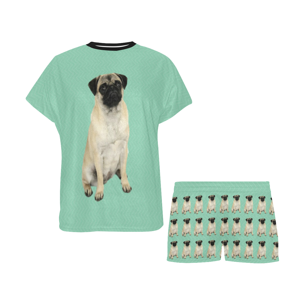 2 Piece Pug PJ Set