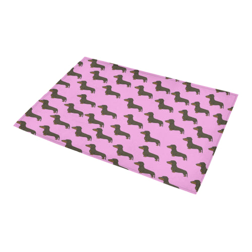 Dachshund Area Rug - Pink