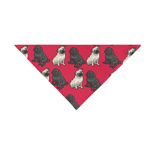 Pug Pet Bandana - Red