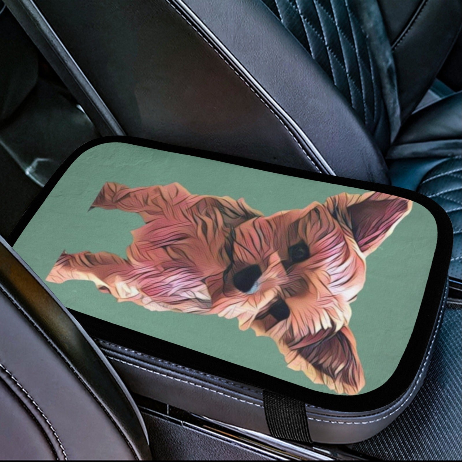 Yorkie Car Console Cover