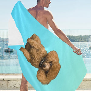Poodle Beach Towel - Toy Brown