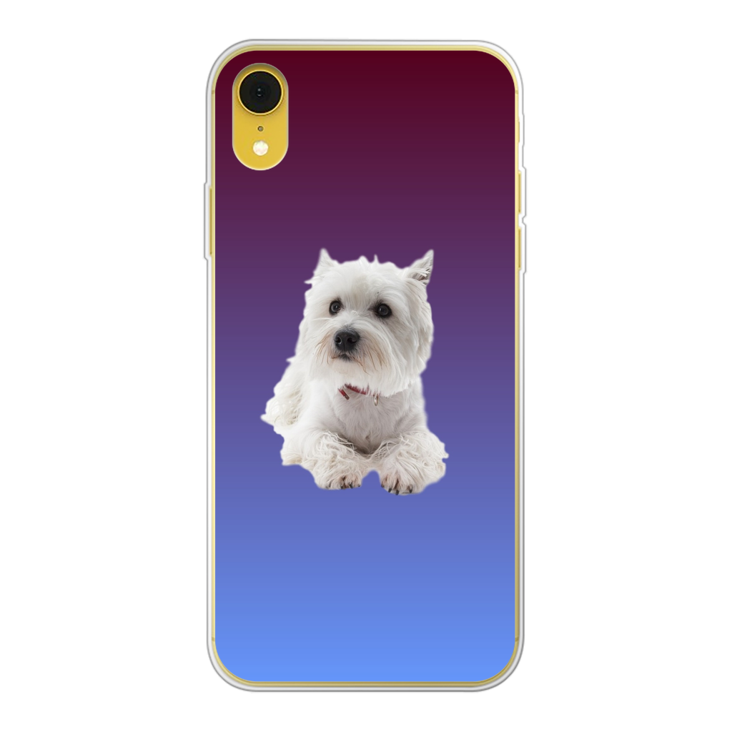 Westie Back Printed Transparent Soft Phone Case