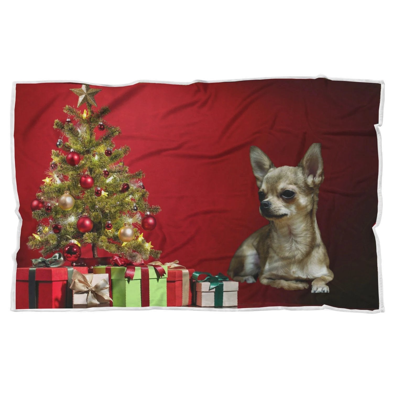 Chihuahua Christmas Blanket