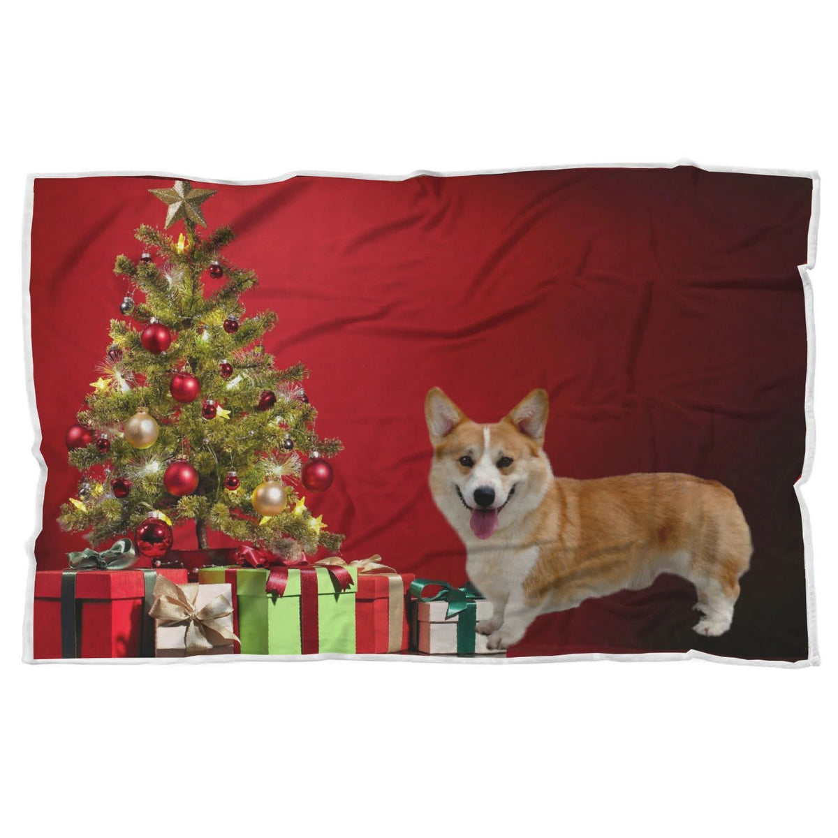 Corgi Christmas Blanket