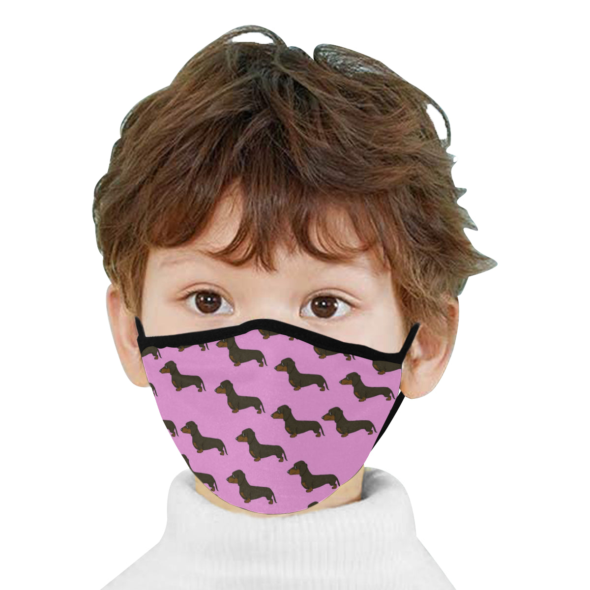 Dachshund Cloth Face Cover - Pink