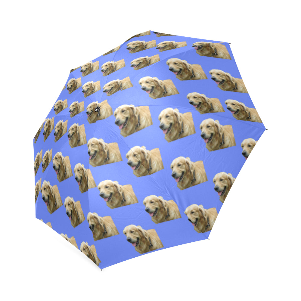 Golden Retriever Umbrella - Blue