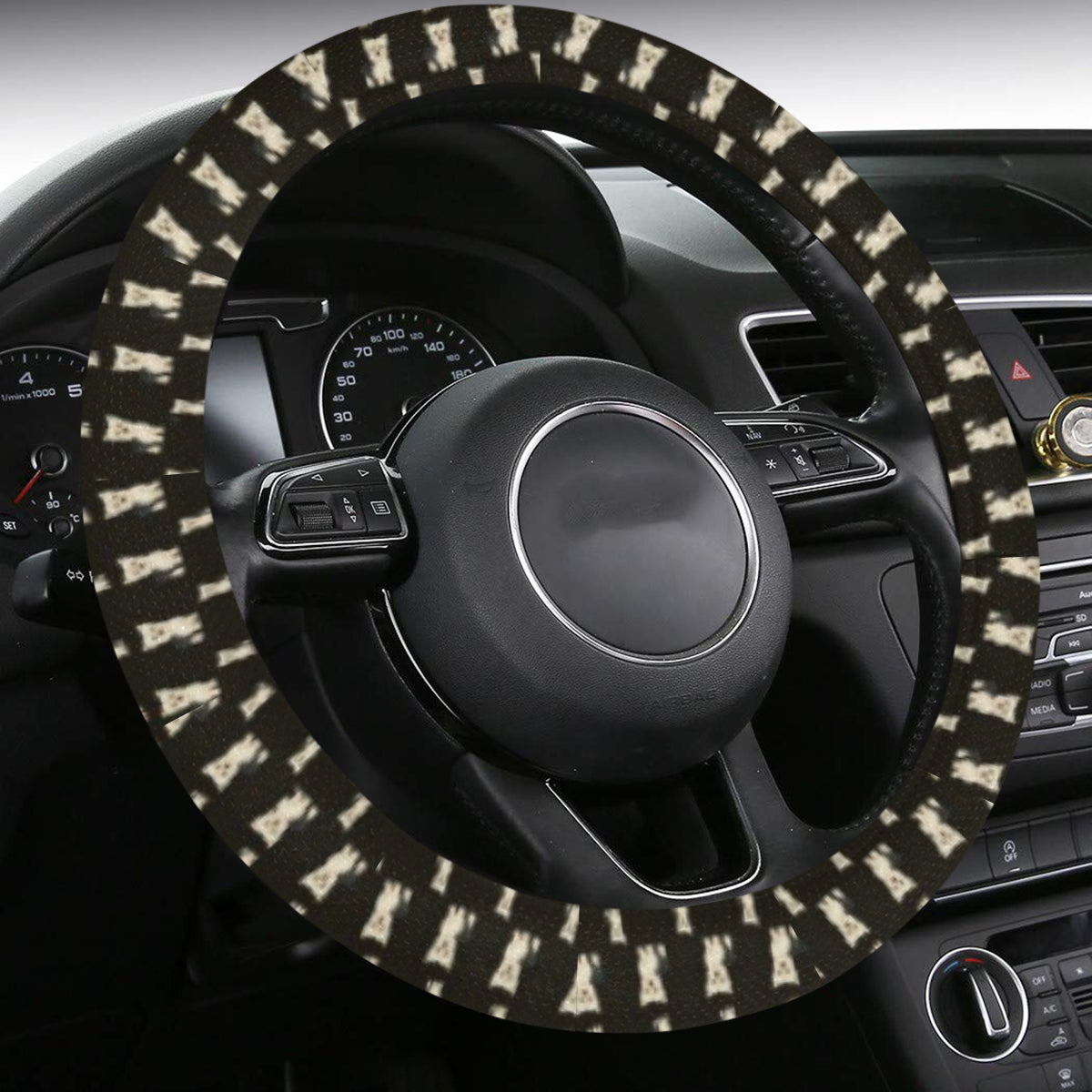 Yorkie Steering Wheel Covers