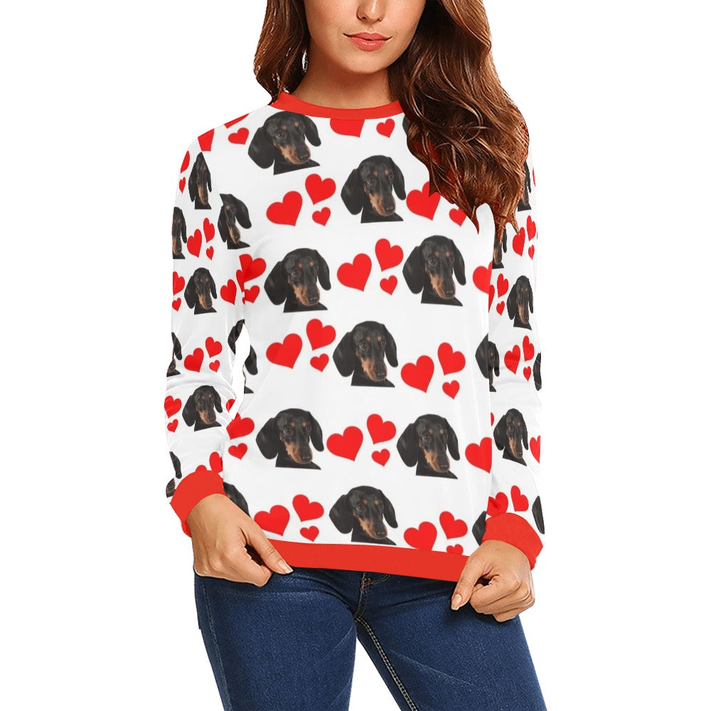 Dachshund Hearts Sweatshirt