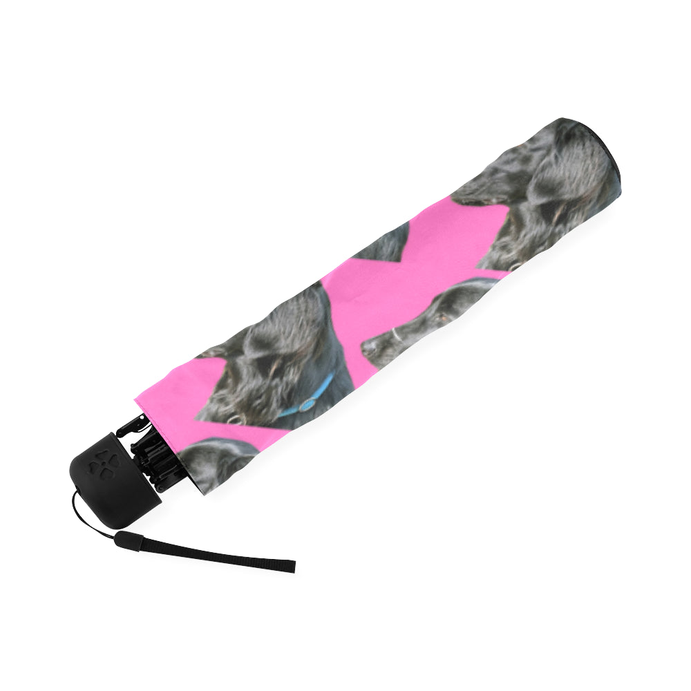 Flat Coat Retriever Umbrella - Pink