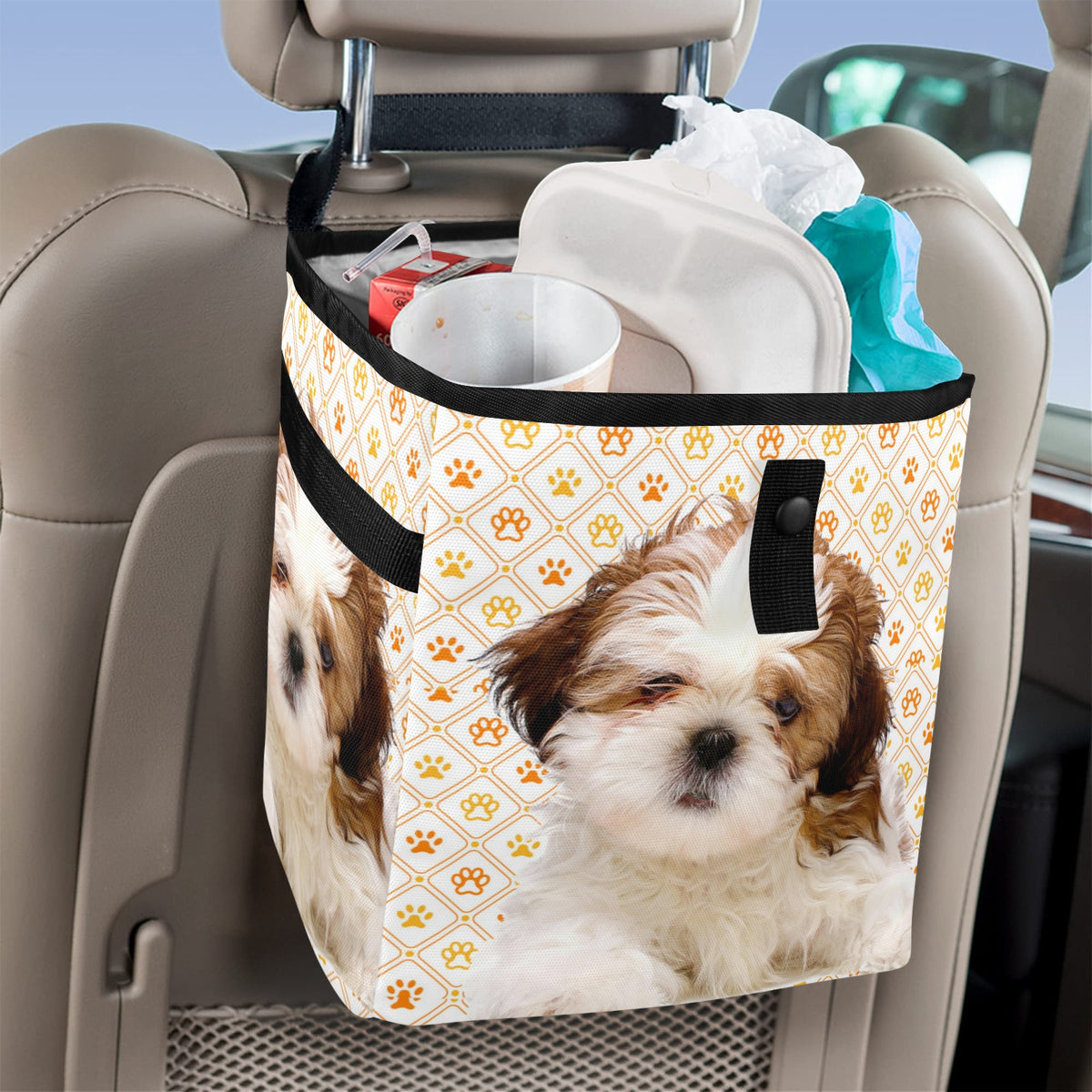 Shih Tzu Car Trash Bag