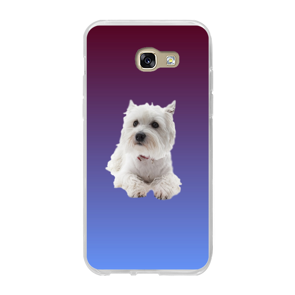 Westie Back Printed Transparent Soft Phone Case