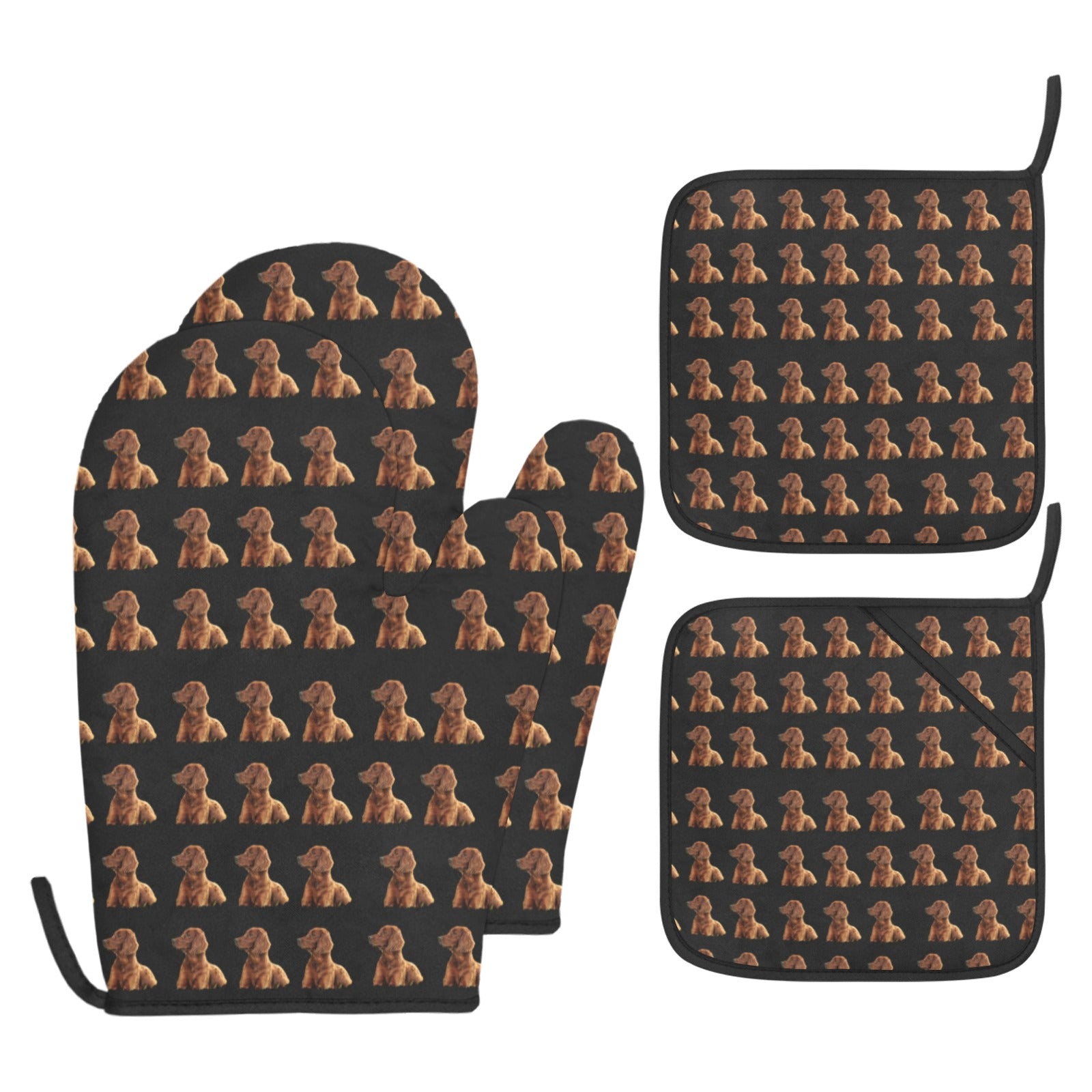 Irish Setter Oven Mitt Set - 4 Piece Set