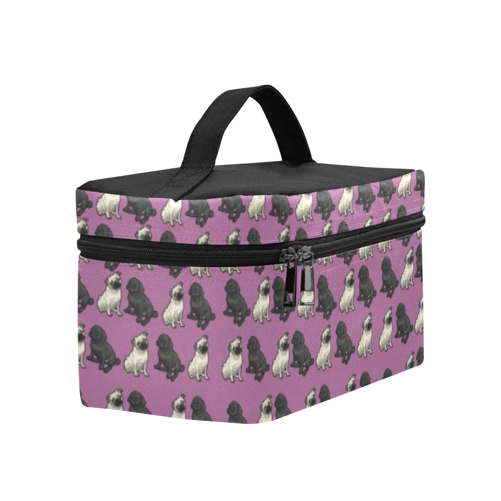 Pug Cosmetic Bag - Tan & Black