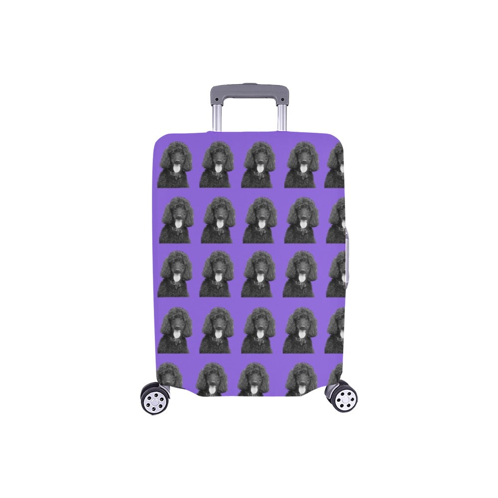 Poodle Luggage Cover ( Black Standard)